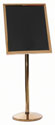 Menu & Poster Display Stand w/BRASS Frame 20"H x 24"W - Neon Markerboard Included