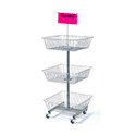 3 Tier Square Wire Basket Display