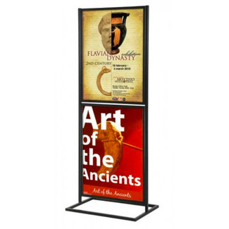 18″w x 24″h Metal Poster Display Stand With 2 Tier Black