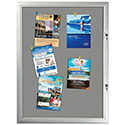 Gray Felt Enclosed Bulletin Board Outdoor Use - 32.09" x 42.32"