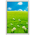 24" x 36" Snap Poster Frame – 1.25 inch Silver Profile Frame, Safe Round Corner