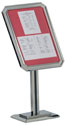 Sign & Poster Display Stand w/CHROME Frame 26 1/2"H x 18 1/2"W