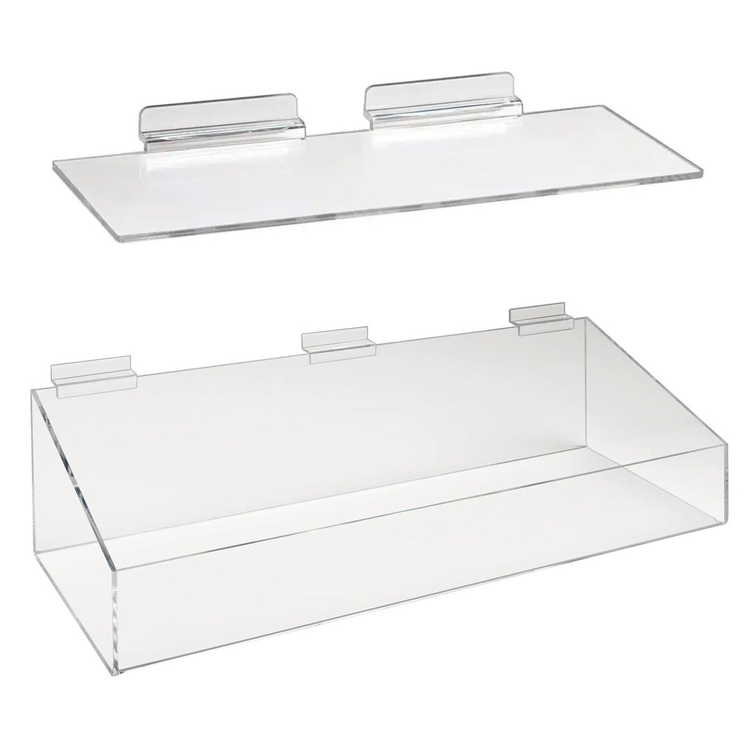 Slatwall Acrylic Bins & Shelves
