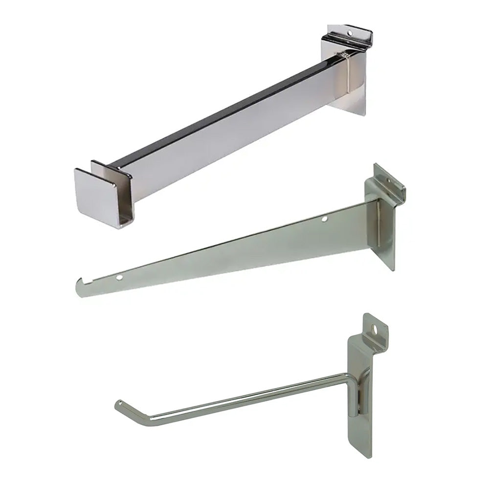 Slatwall Hardware - Hooks, Brackets, Faceouts Etc.