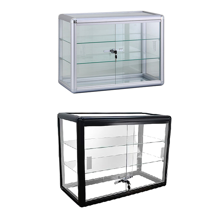Countertop Glass Display Case 24"L x 12"W x 18"H