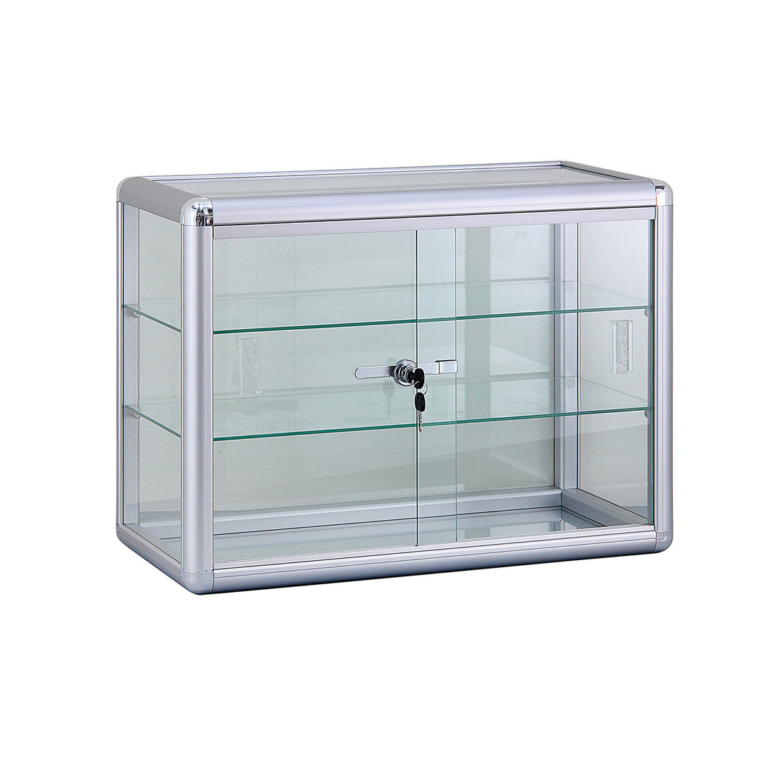 Countertop Glass Display Case 24"L x 12"W x 18"H