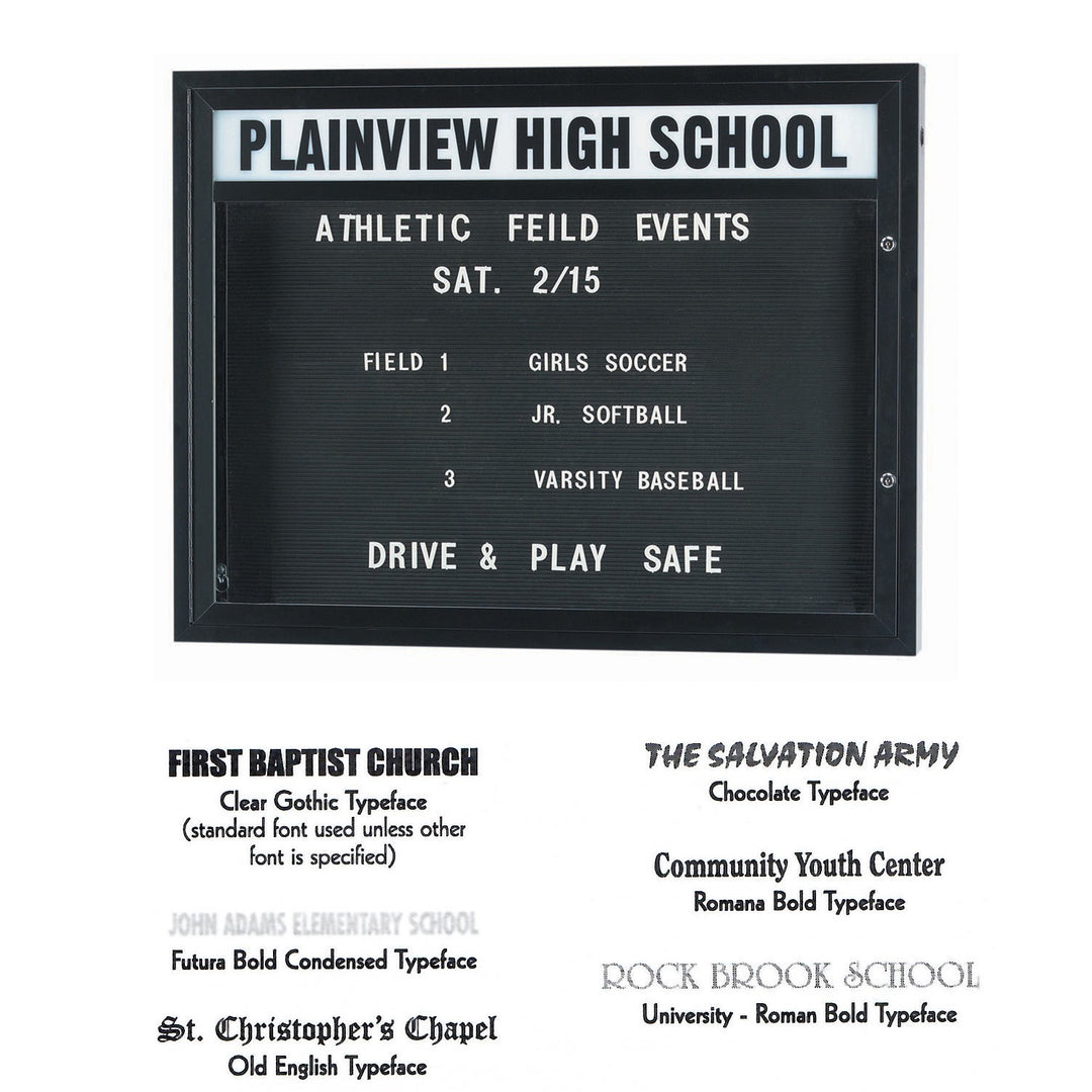 Community Message Board with Bronze Aluminum Frame  - Single Sided
