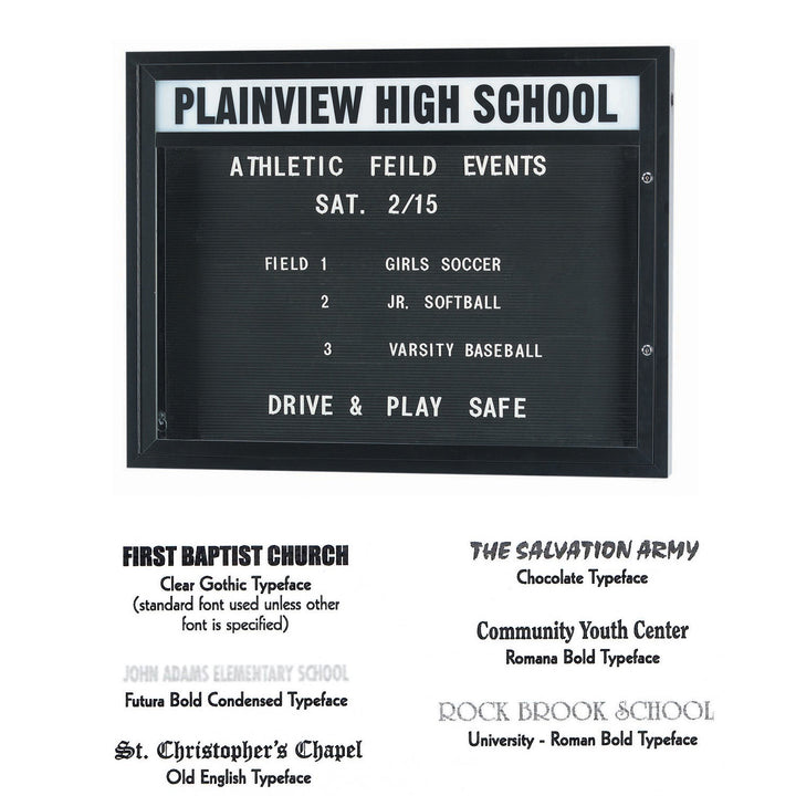 Community Message Board with Bronze Aluminum Frame  - Single Sided