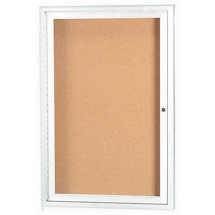 1 Door Enclosed Bulletin Board - Indoor Usage