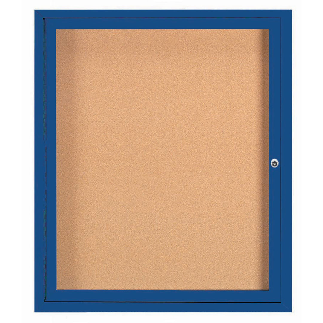 1 Door Enclosed Bulletin Board - Indoor Usage