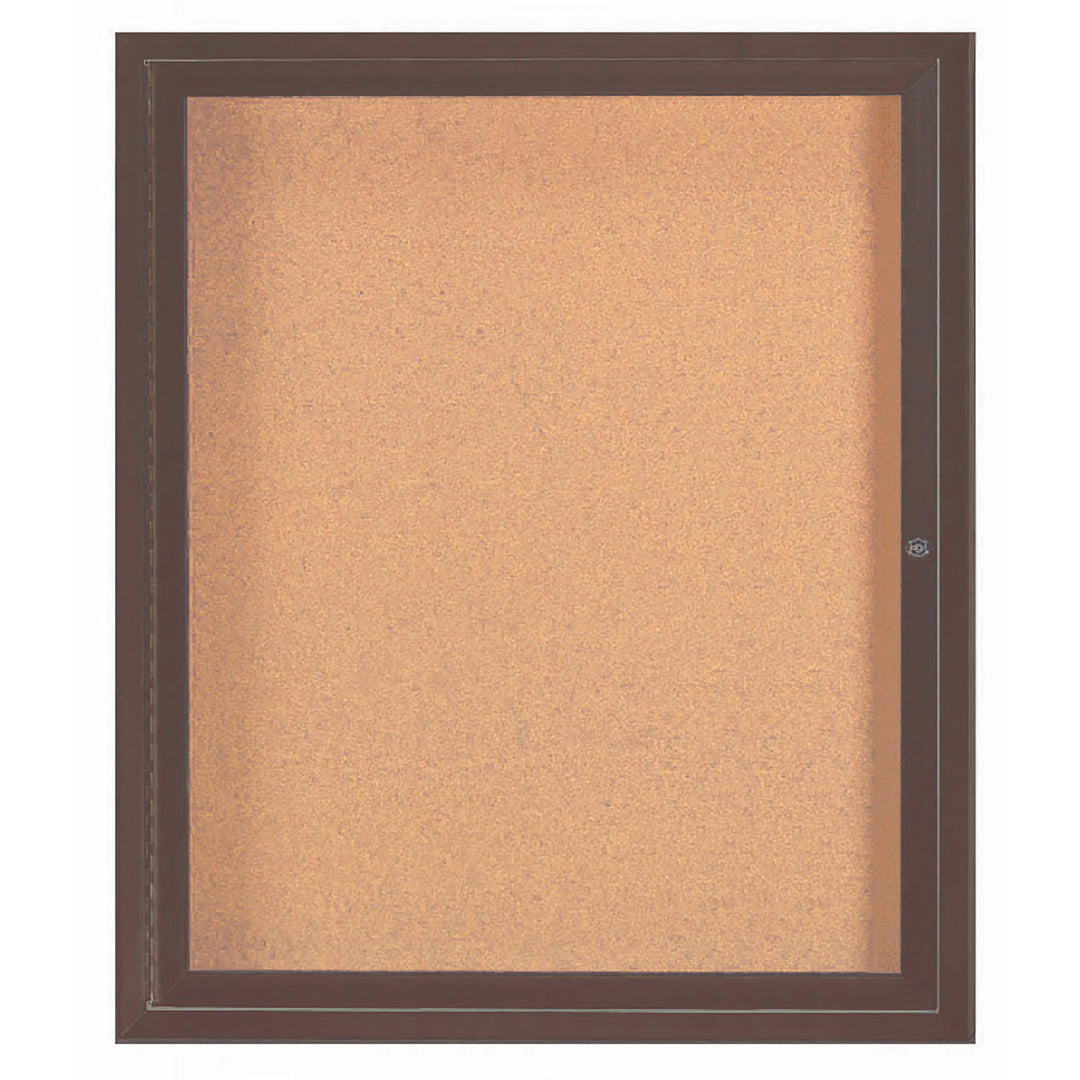 1 Door Enclosed Bulletin Board - Indoor Usage
