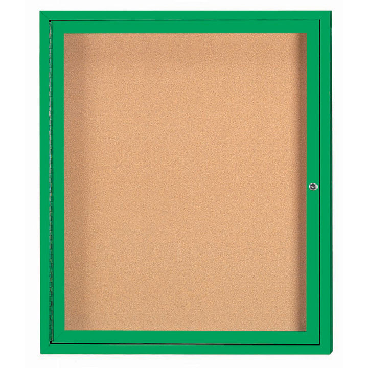 1 Door Enclosed Bulletin Board - Indoor Usage