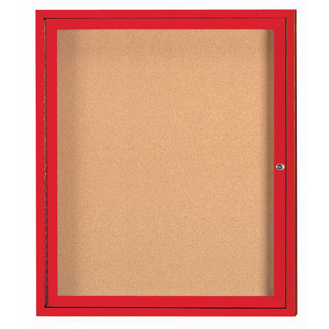 1 Door Enclosed Bulletin Board - Indoor Usage