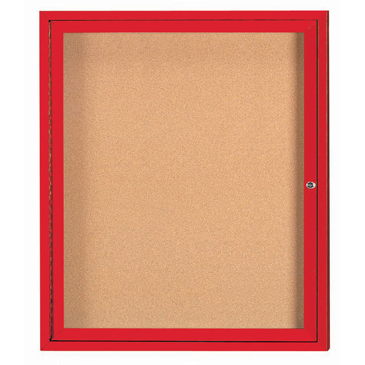 1 Door Enclosed Bulletin Board - Indoor Usage