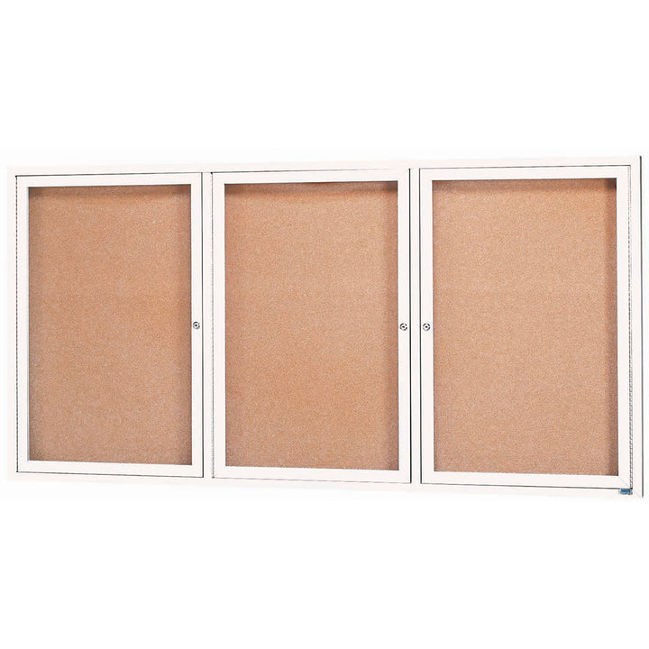 3 Door Enclosed Bulletin Board - Indoor Usage