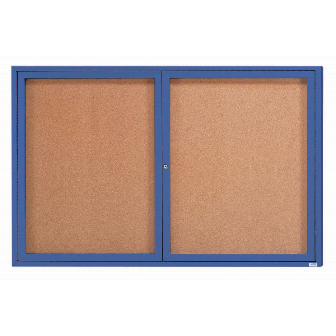2 Door Enclosed Bulletin Board - Indoor Usage