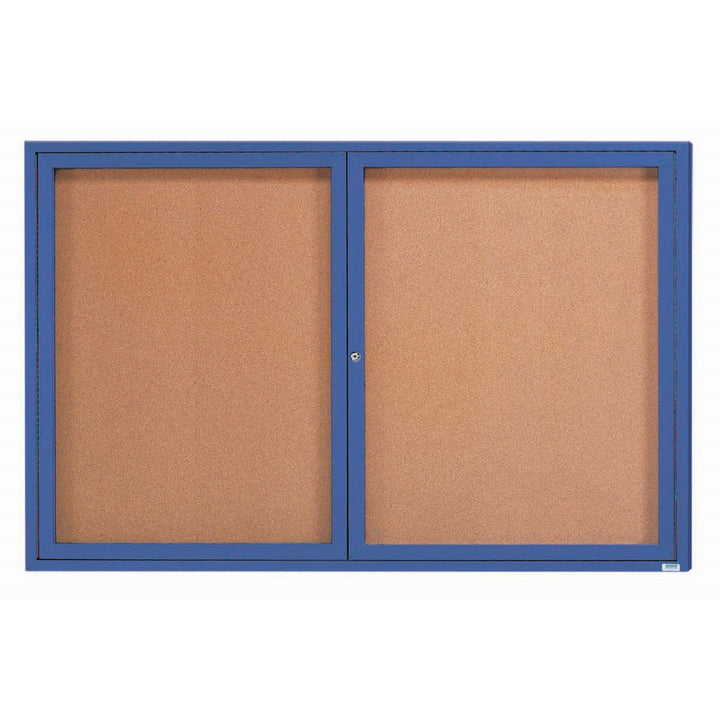 2 Door Enclosed Bulletin Board - Indoor Usage