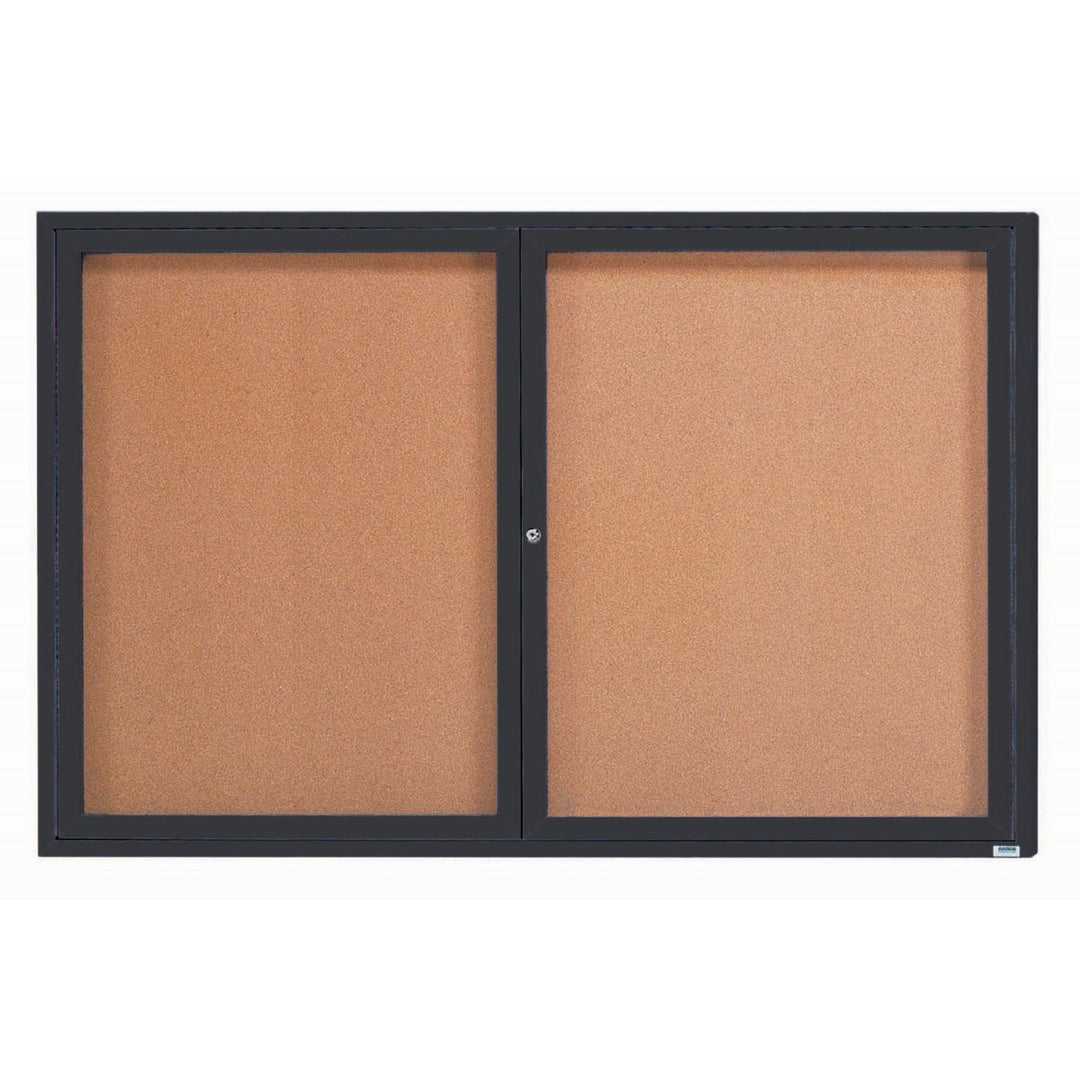 2 Door Enclosed Bulletin Board - Indoor Usage