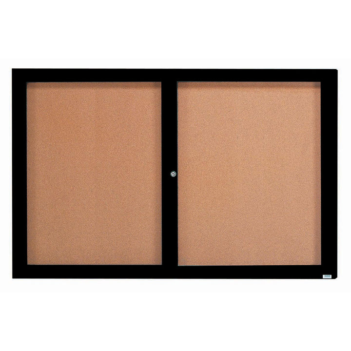 2 Door Enclosed Bulletin Board - Indoor Usage