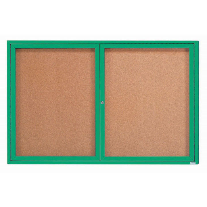2 Door Enclosed Bulletin Board - Indoor Usage