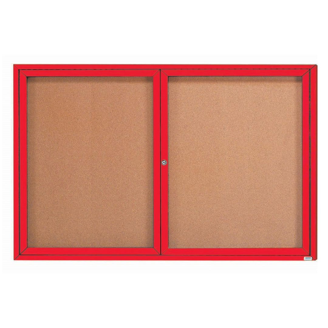 2 Door Enclosed Bulletin Board - Indoor Usage