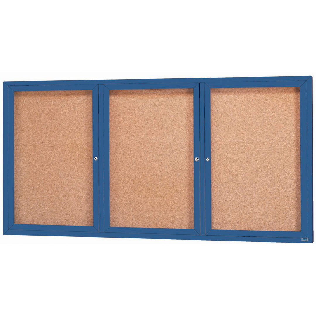 3 Door Enclosed Bulletin Board - Indoor Usage
