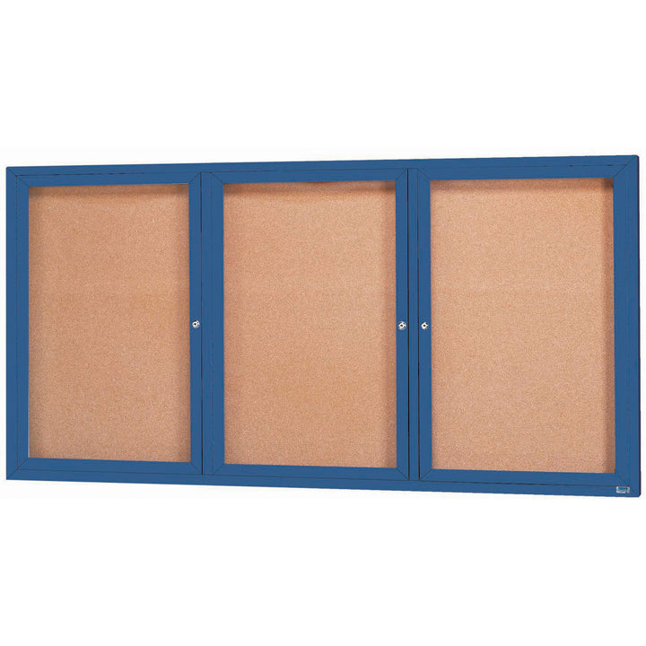 3 Door Enclosed Bulletin Board - Indoor Usage