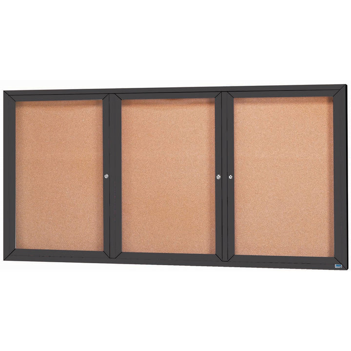 3 Door Enclosed Bulletin Board - Indoor Usage