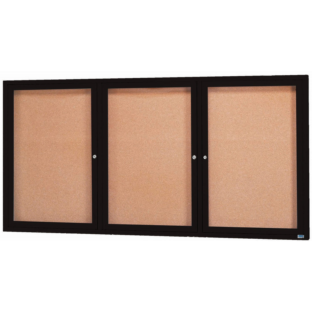 3 Door Enclosed Bulletin Board - Indoor Usage