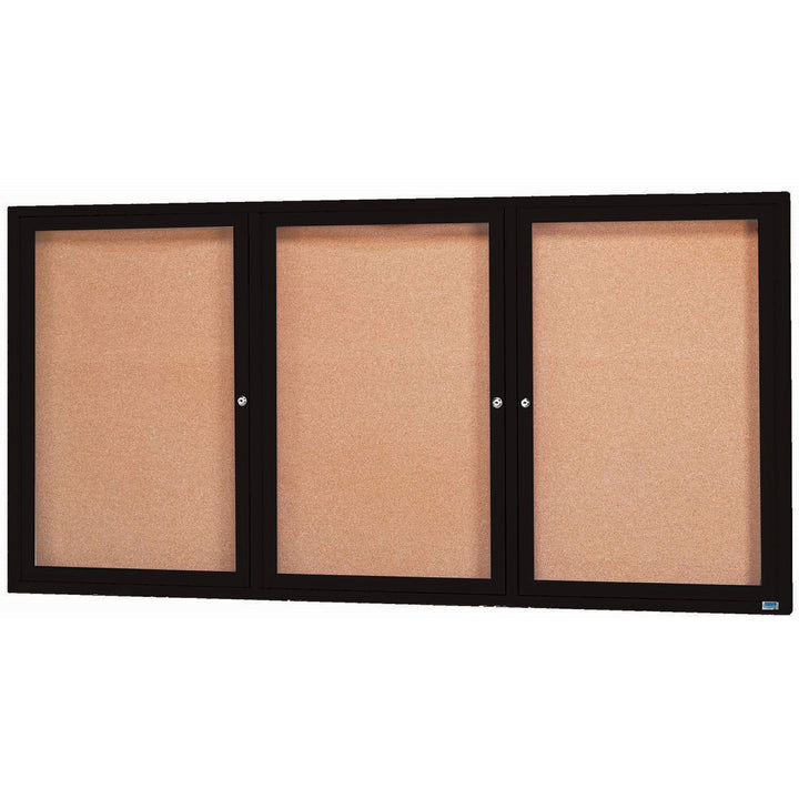 3 Door Enclosed Bulletin Board - Indoor Usage