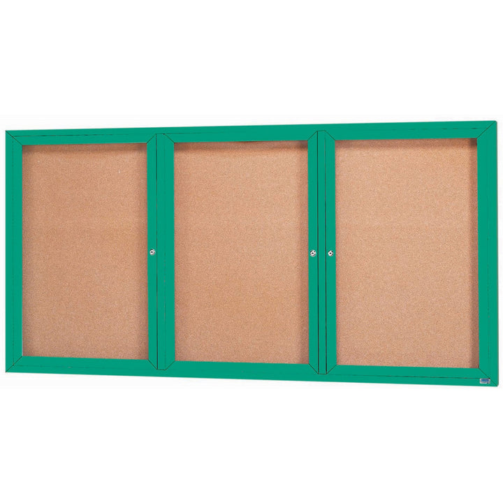 3 Door Enclosed Bulletin Board - Indoor Usage