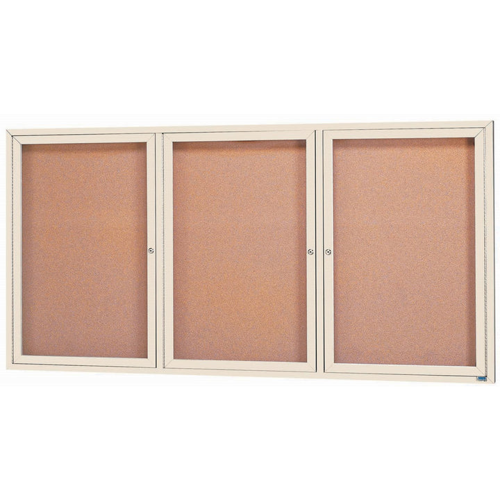 3 Door Enclosed Bulletin Board - Indoor Usage