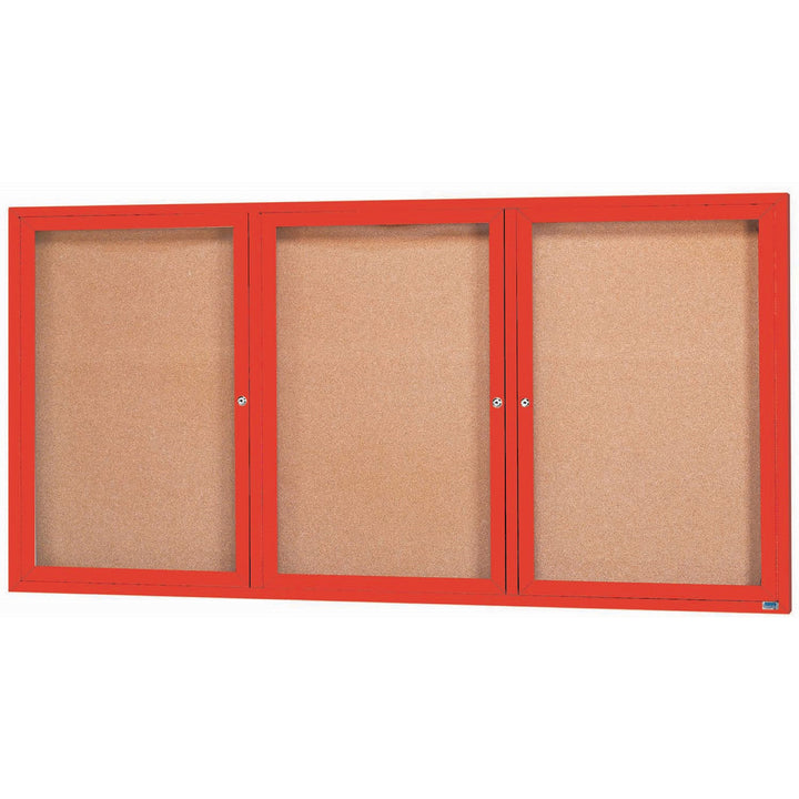 3 Door Enclosed Bulletin Board - Indoor Usage