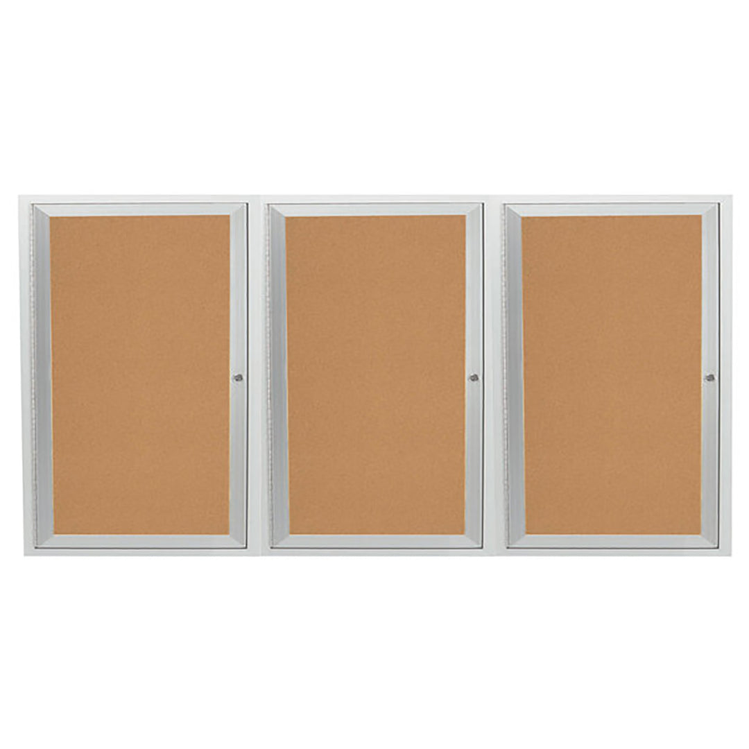 3 Door Enclosed Bulletin Board - Indoor Usage