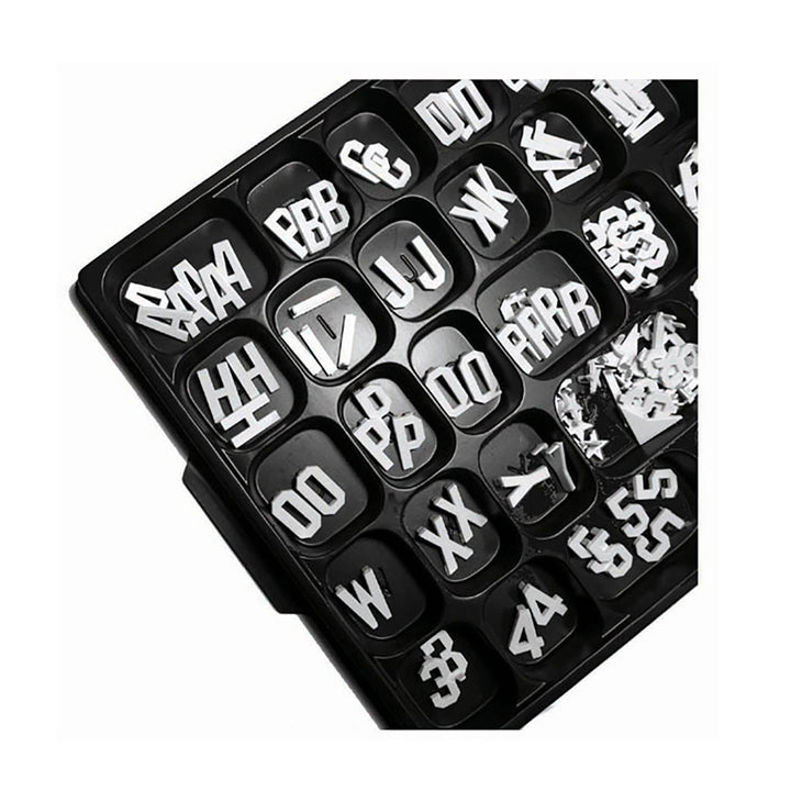 3/4" Gothic White Character Set