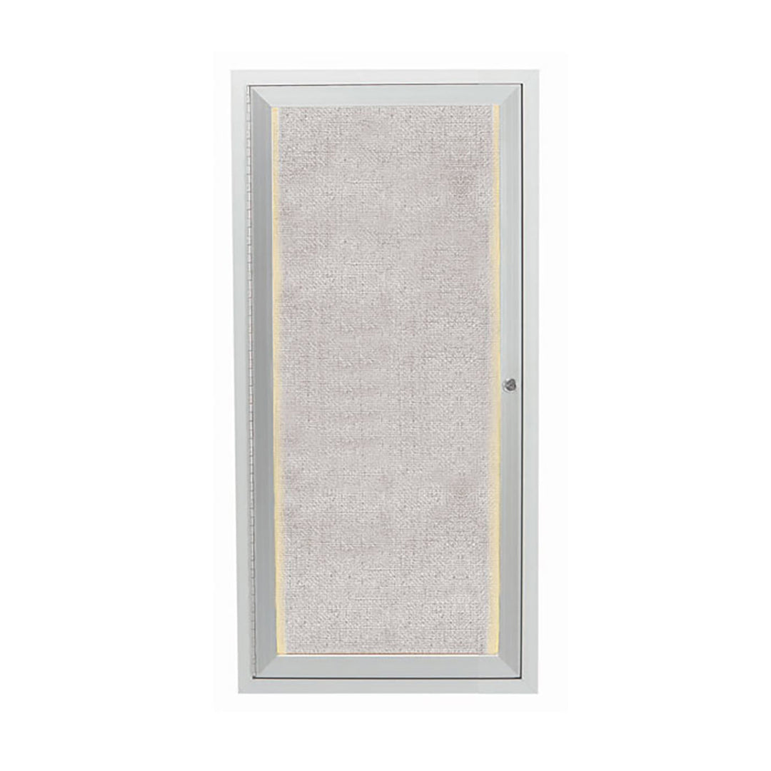 1 Door Enclosed Bulletin Board - Indoor/Outdoor Usage - w/LED Lighting