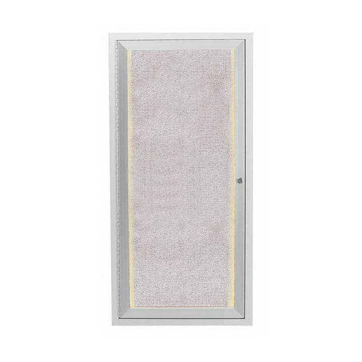 1 Door Enclosed Bulletin Board - Indoor/Outdoor Usage - w/LED Lighting