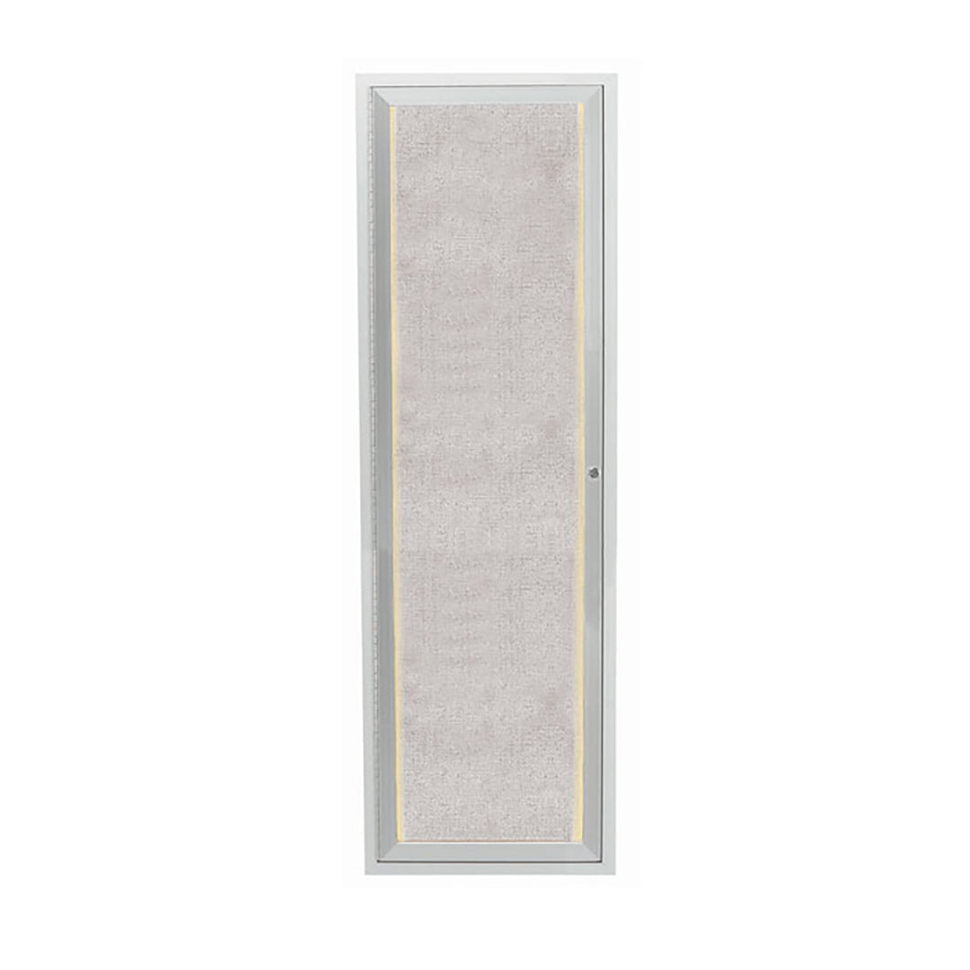 1 Door Enclosed Bulletin Board - Indoor/Outdoor Usage - w/LED Lighting