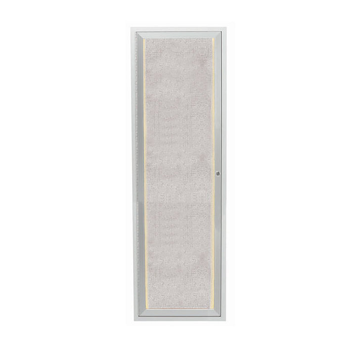 1 Door Enclosed Bulletin Board - Indoor/Outdoor Usage - w/LED Lighting