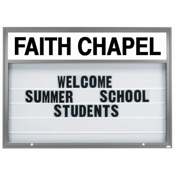 Marquee Changeable Sign Board - Satin Aluminum Frame - Double Sided
