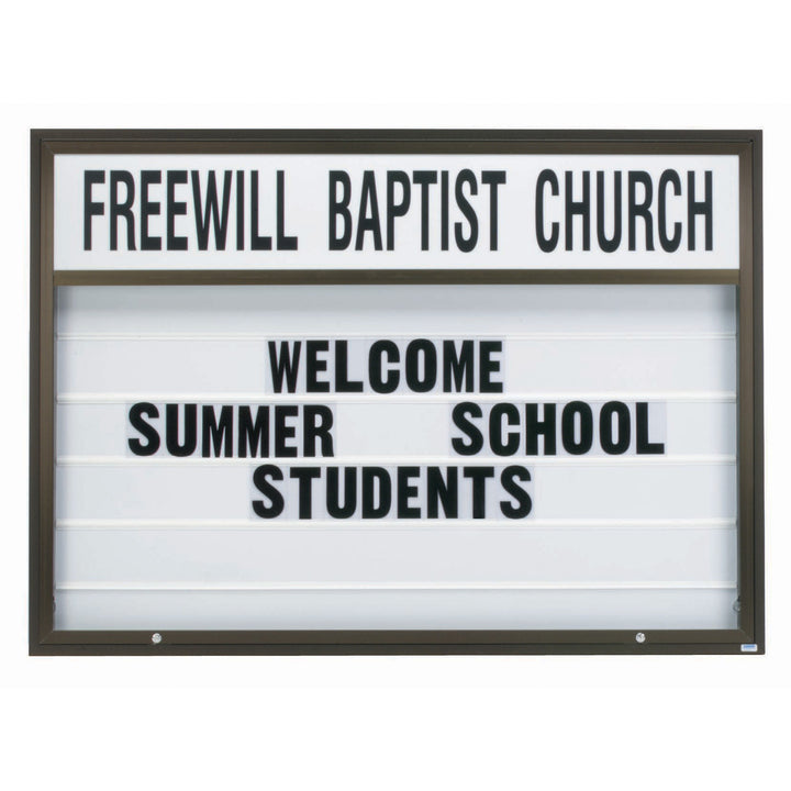 Marquee Changeable Sign Board - Bronze Aluminum Frame - Double Sided