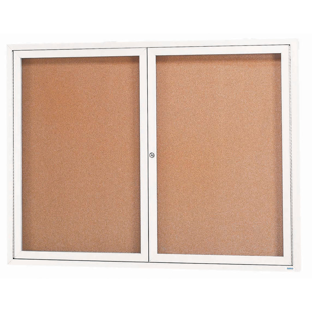 2 Door Enclosed Bulletin Board - Indoor Usage