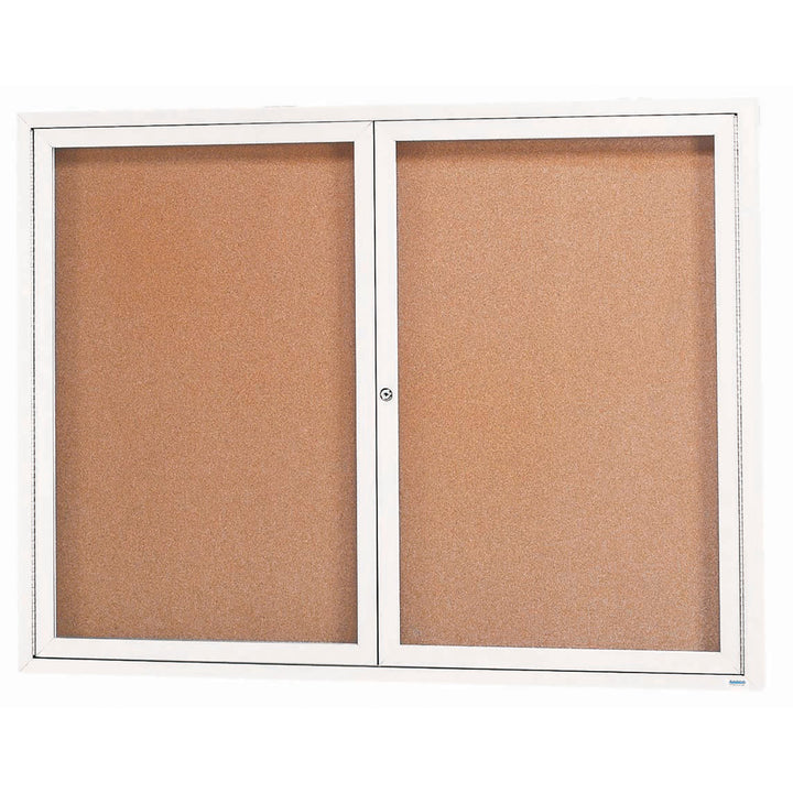 2 Door Enclosed Bulletin Board - Indoor Usage