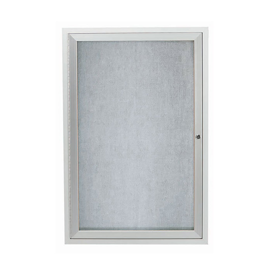 1 Door Enclosed Bulletin Board - Illuminated Outdoor Usage