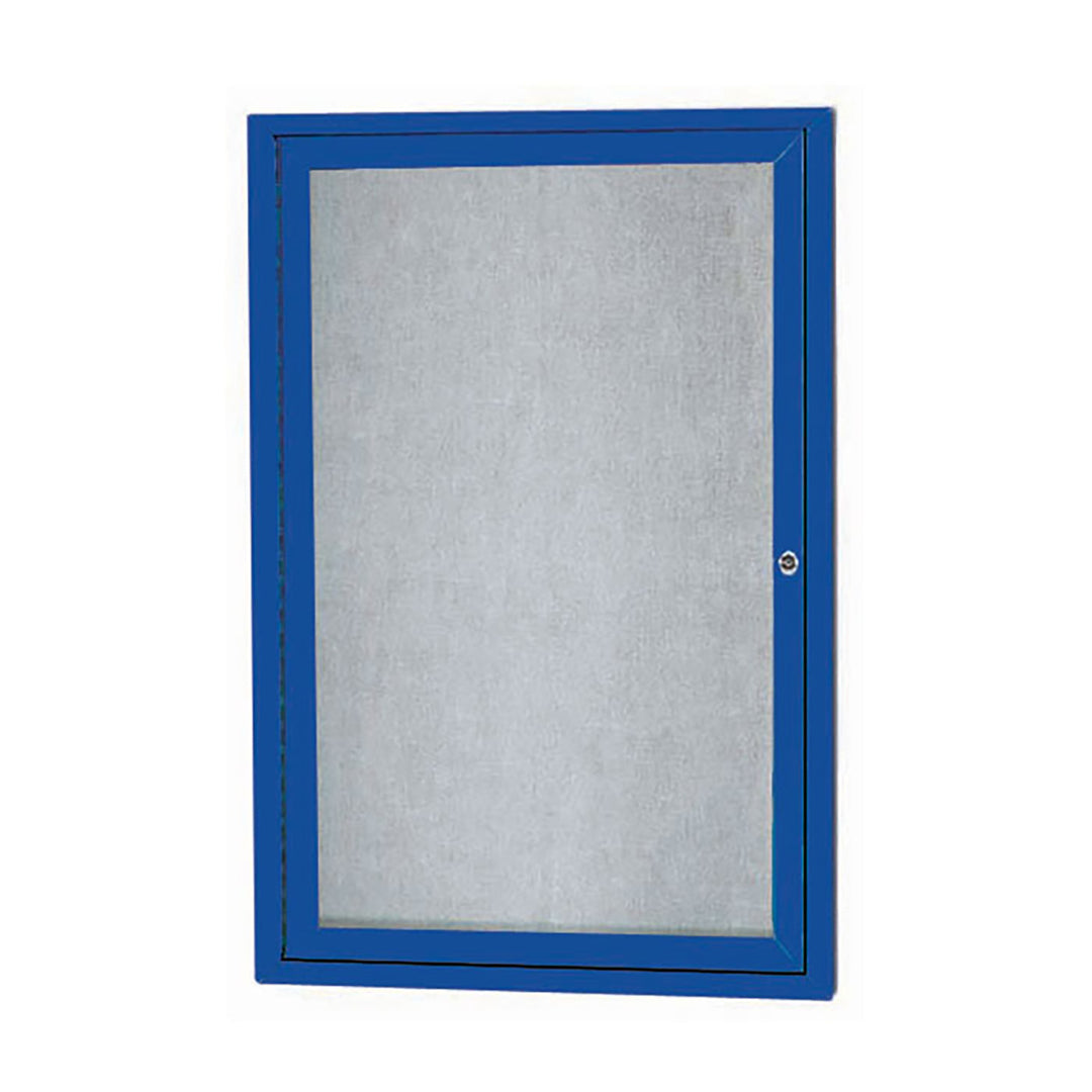 1 Door Enclosed Bulletin Board - Illuminated Outdoor Usage