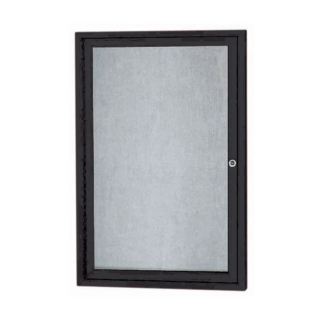 1 Door Enclosed Bulletin Board - Illuminated Outdoor Usage