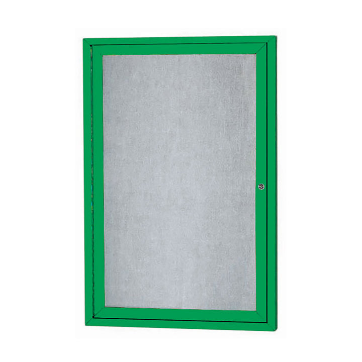1 Door Enclosed Bulletin Board - Illuminated Outdoor Usage