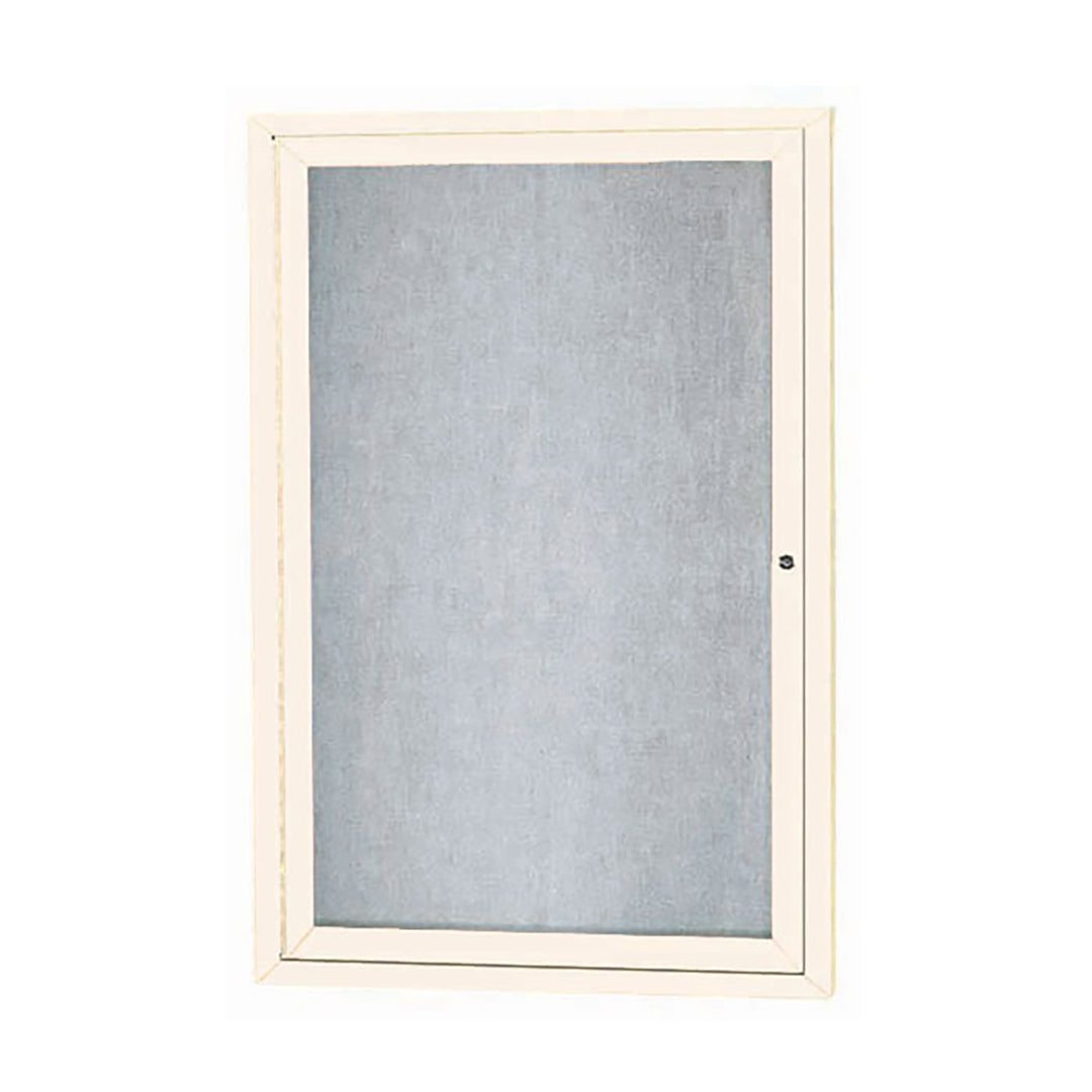 1 Door Enclosed Bulletin Board - Illuminated Outdoor Usage