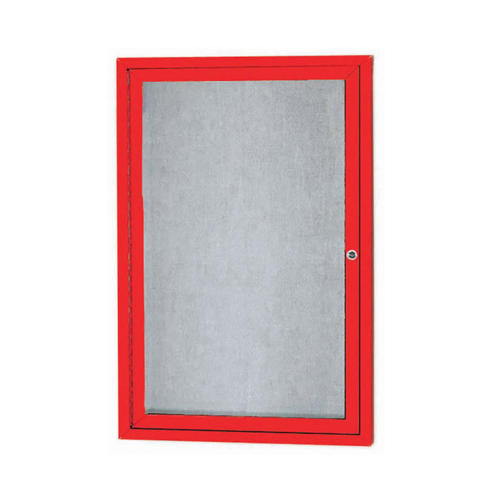 1 Door Enclosed Bulletin Board - Illuminated Outdoor Usage