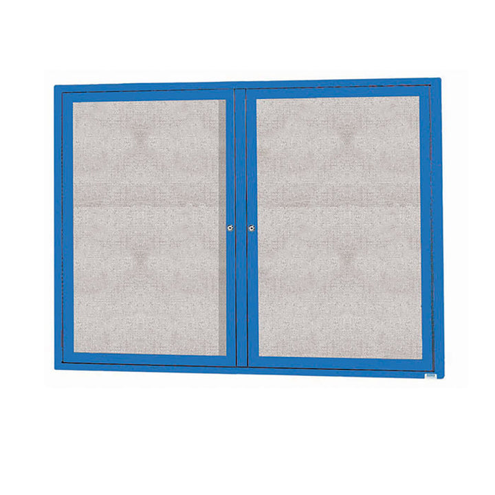 2 Door Enclosed Bulletin Board - Illuminated Outdoor Usage